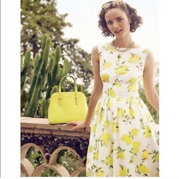 kate spade Dresses & Skirts - Kate Spade “Lyric” lemon print dress 8